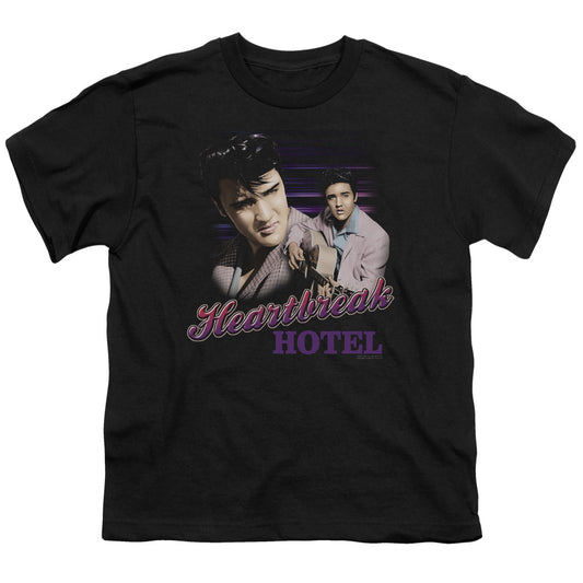 Elvis Presley Heartbreak Hotel Kids Youth T Shirt Black