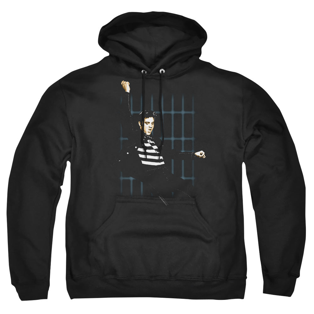 Elvis Presley Blue Bars Mens Hoodie Black