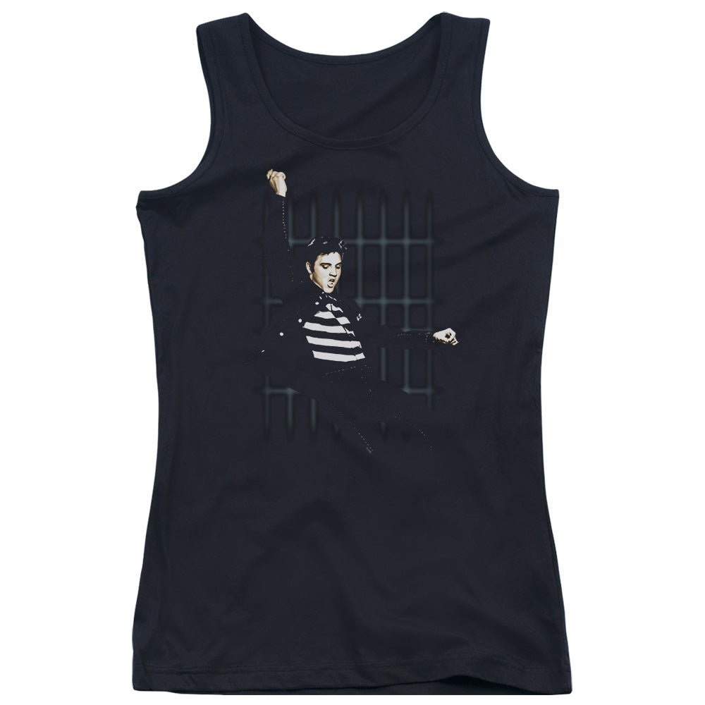 Elvis Presley Blue Bars Womens Tank Top Shirt Black