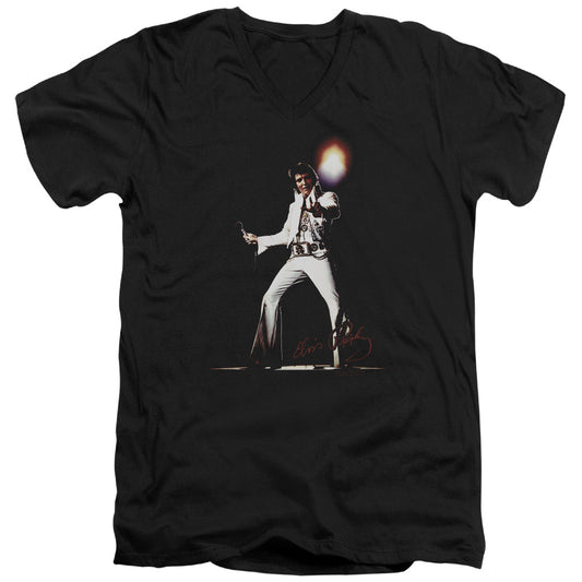 Elvis Presley Glorious Mens Slim Fit V-Neck T Shirt Black