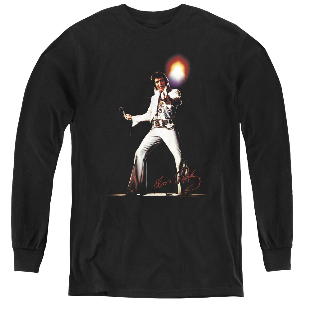 Elvis Presley Glorious Long Sleeve Kids Youth T Shirt Black