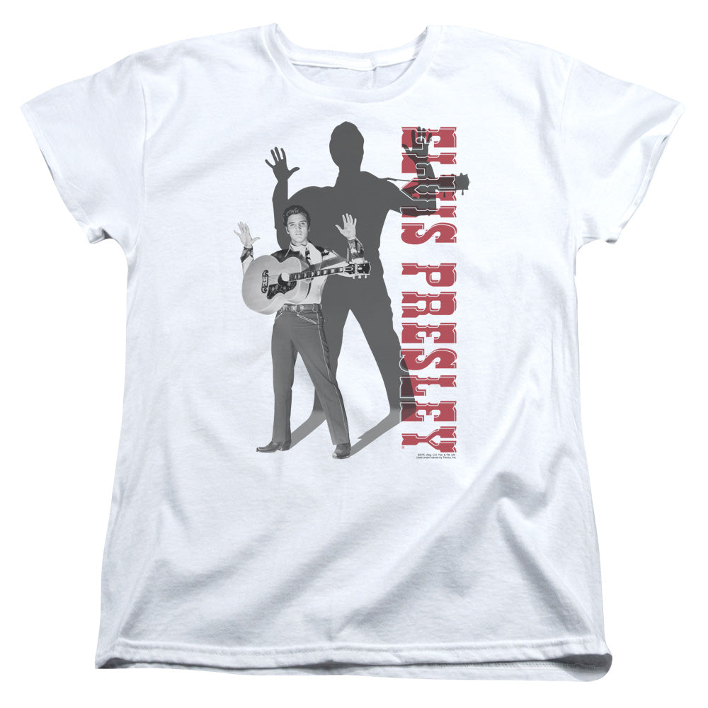 Elvis Presley Look No Hands Womens T Shirt White