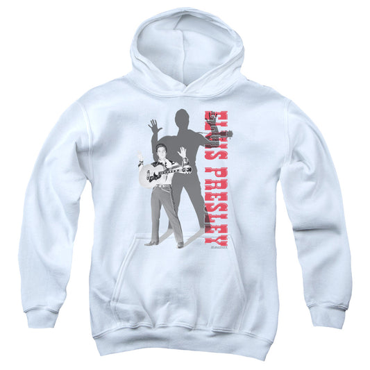 Elvis Presley Look No Hands Kids Youth Hoodie White