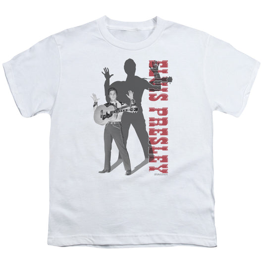 Elvis Presley Look No Hands Kids Youth T Shirt White