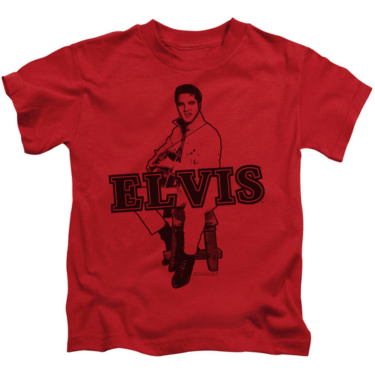 Elvis Presley Jamming Juvenile Kids Youth T Shirt Red 