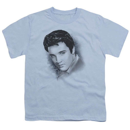 Elvis Presley Dreamy Kids Youth T Shirt Light Blue