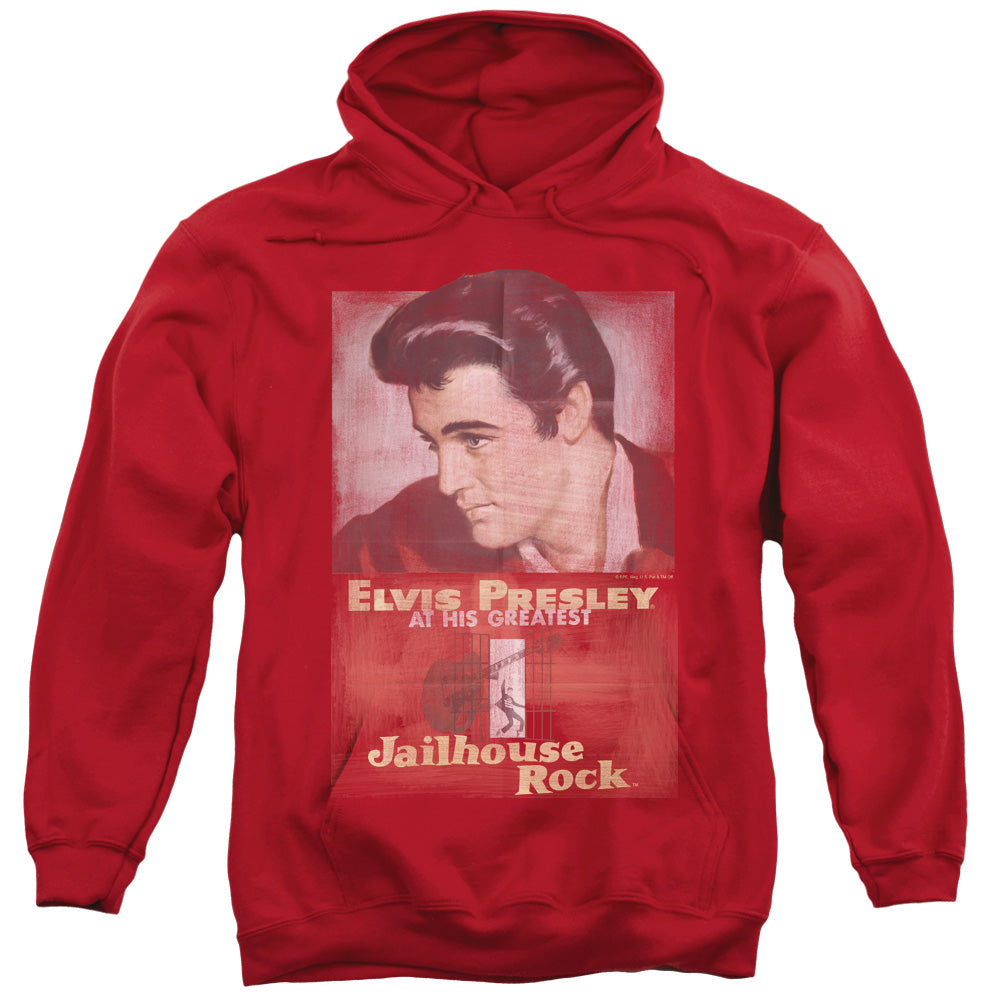 Elvis Presley Jailhouse Rock Poster Mens Hoodie Red