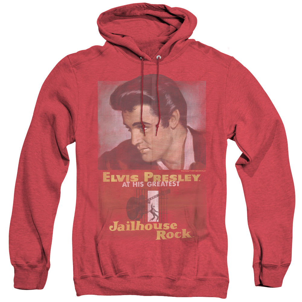 Elvis Presley Jailhouse Rock Poster Heather Mens Hoodie Red