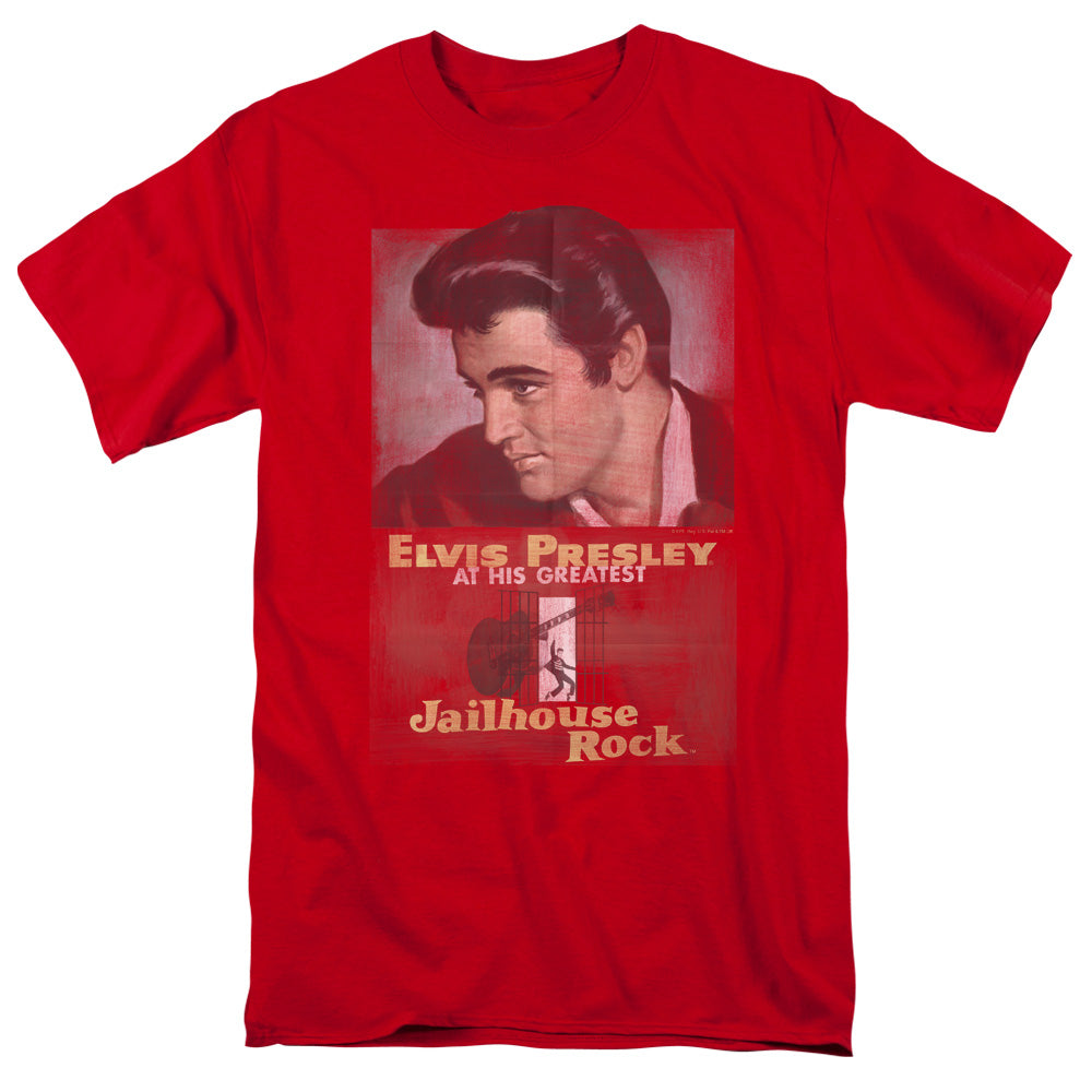 Elvis Presley Jailhouse Rock Poster Mens T Shirt Red