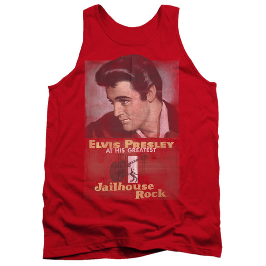 Elvis Presley Jailhouse Rock Poster Mens Tank Top Shirt Red