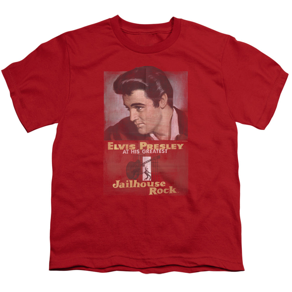 Elvis Presley Jailhouse Rock Poster Kids Youth T Shirt Red