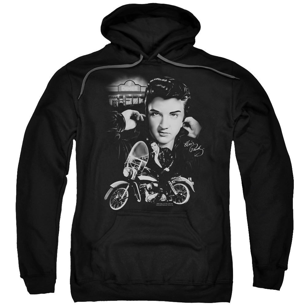 Elvis Presley the King Rides Again Mens Hoodie Black