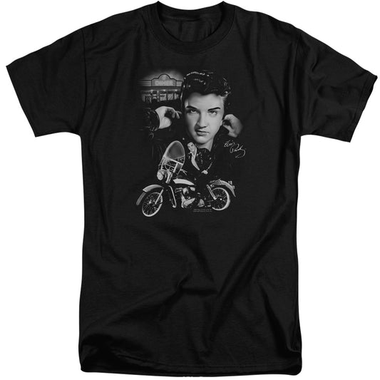 Elvis Presley the King Rides Again Mens Tall T Shirt Black