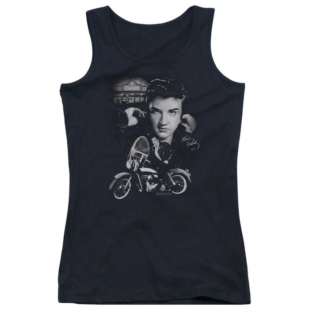 Elvis Presley the King Rides Again Womens Tank Top Shirt Black