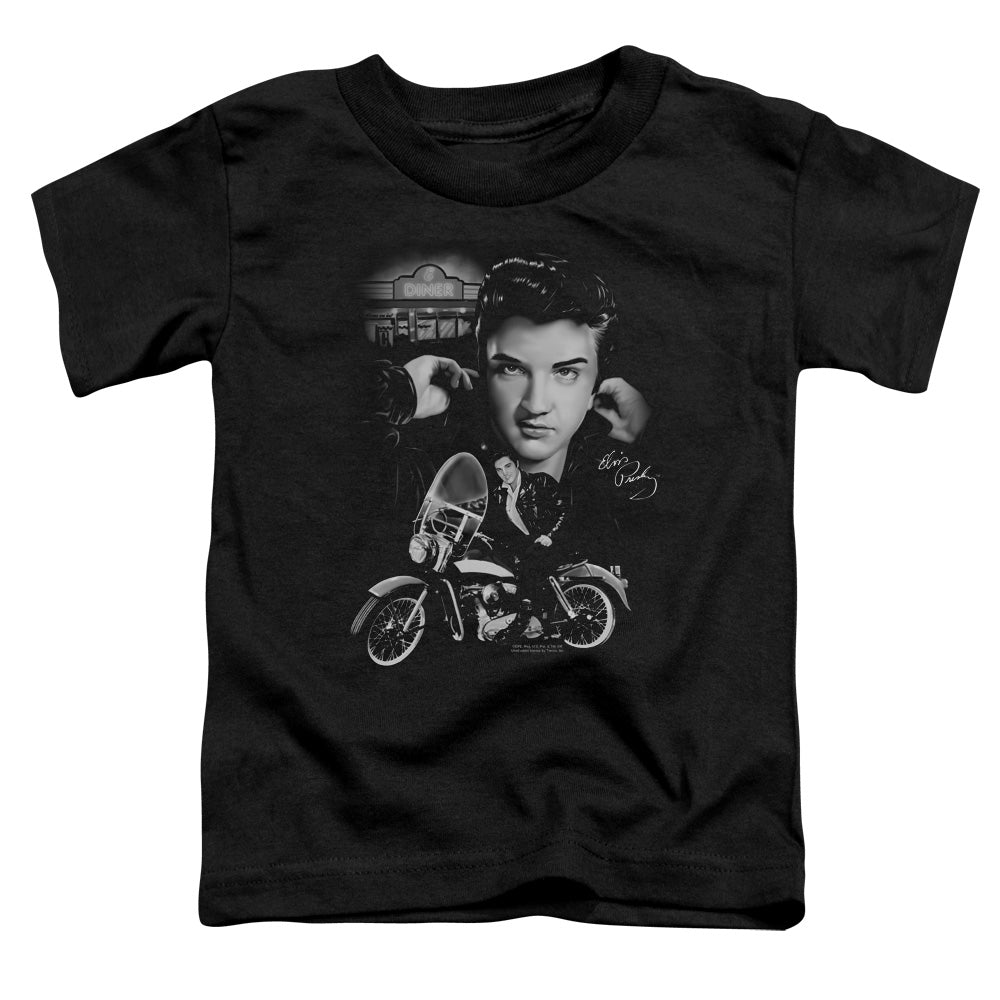 Elvis Presley the King Rides Again Toddler Kids Youth T Shirt Black