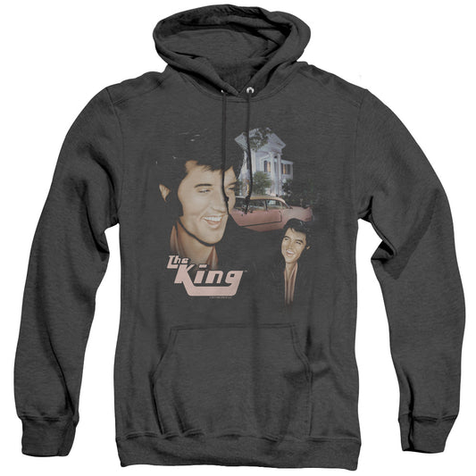 Elvis Presley Home Sweet Home Heather Mens Hoodie Black