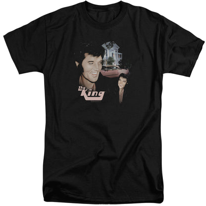 Elvis Presley Home Sweet Home Mens Tall T Shirt Black