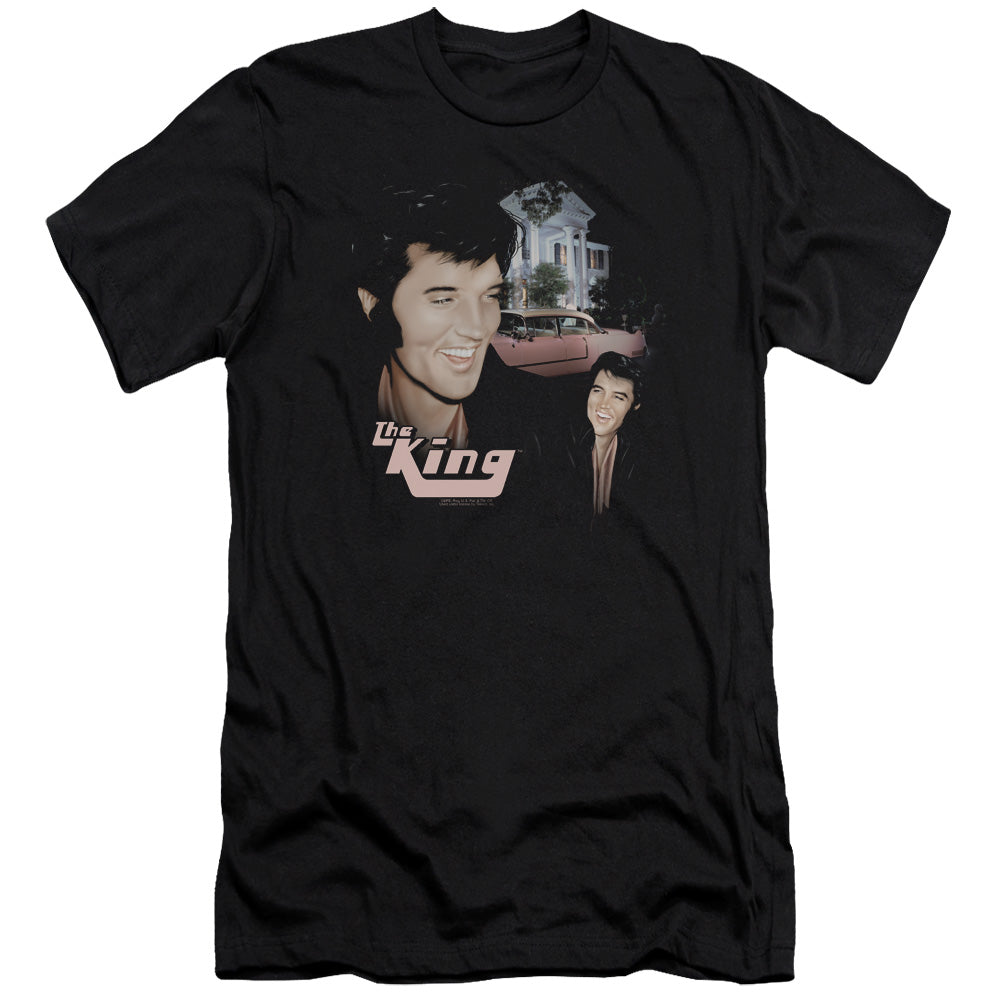 Elvis Presley Home Sweet Home Slim Fit Mens T Shirt Black