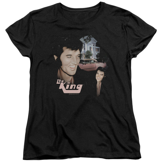 Elvis Presley Home Sweet Home Womens T Shirt Black