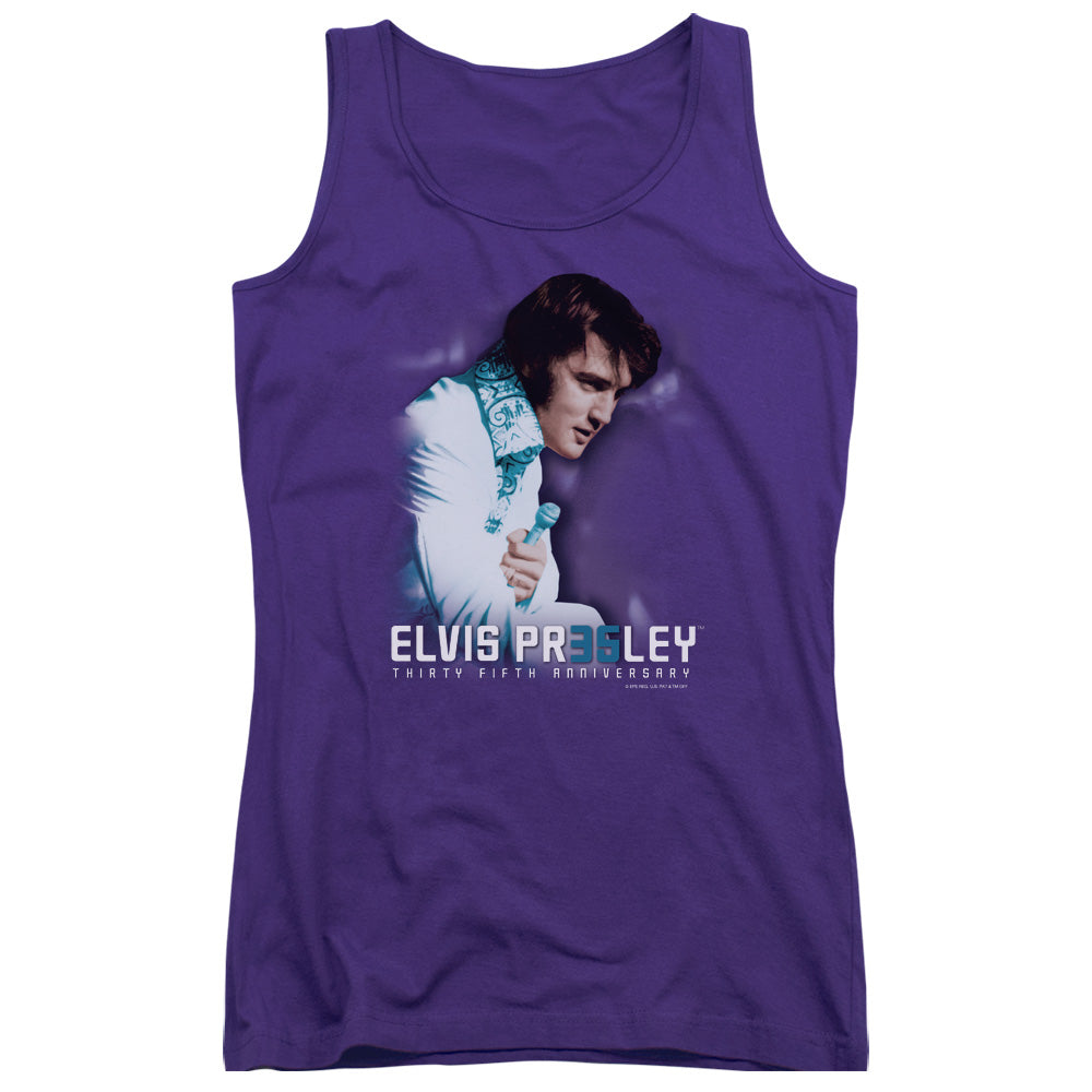 Elvis Presley 35th Anniversary 2 Womens Tank Top Shirt Purple