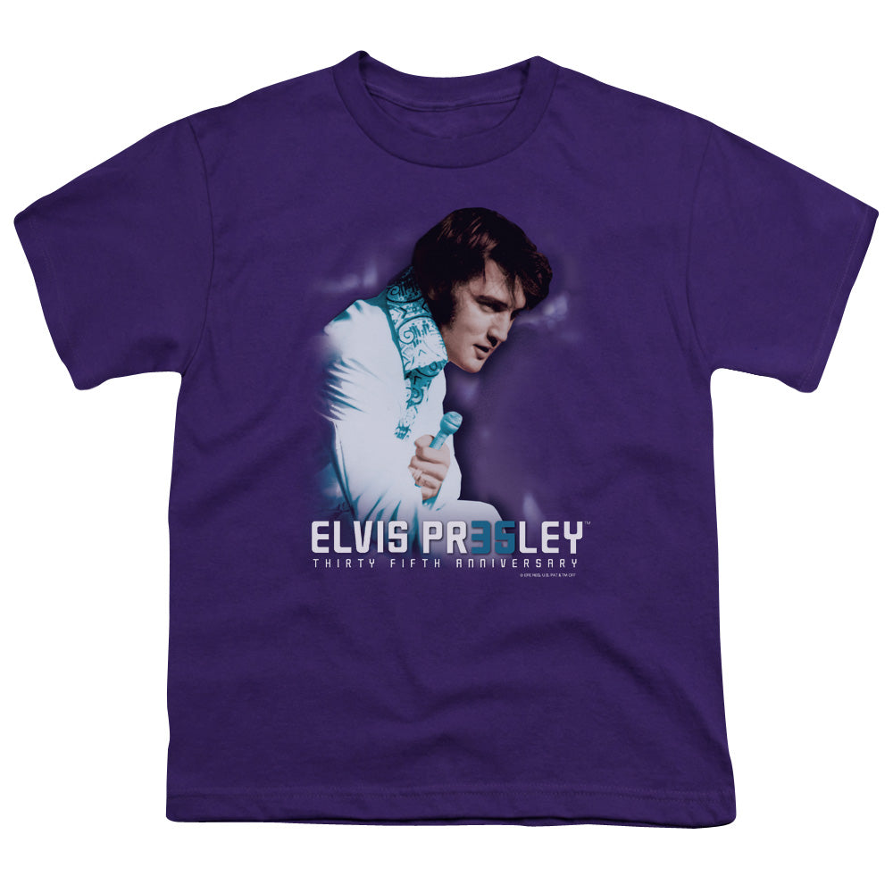 Elvis Presley 35th Anniversary 2 Kids Youth T Shirt Purple