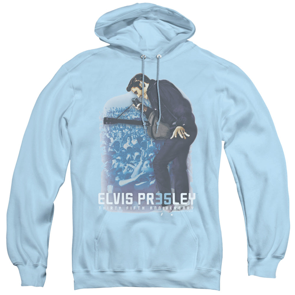 Elvis Presley 35th Anniversary 3 Mens Hoodie Light Blue