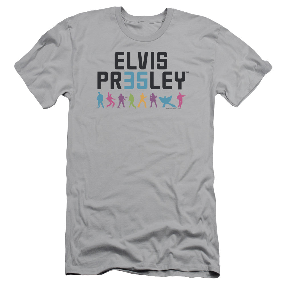 Elvis Presley 35 Slim Fit Mens T Shirt Silver