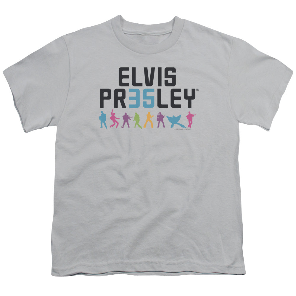 Elvis Presley 35 Kids Youth T Shirt Silver