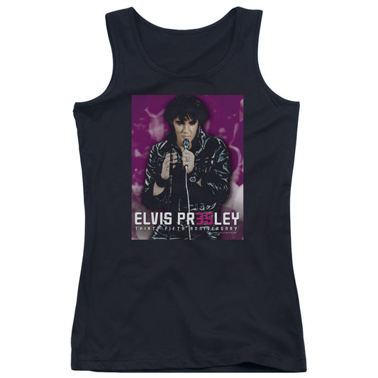 Elvis Presley 35 Leather Womens Tank Top Shirt Black