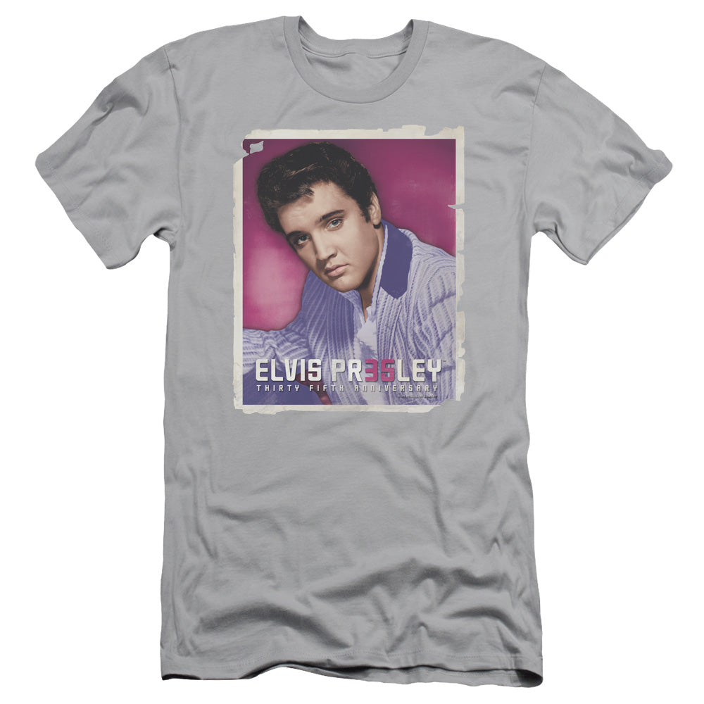 Elvis Presley 35 Jacket Slim Fit Mens T Shirt Silver