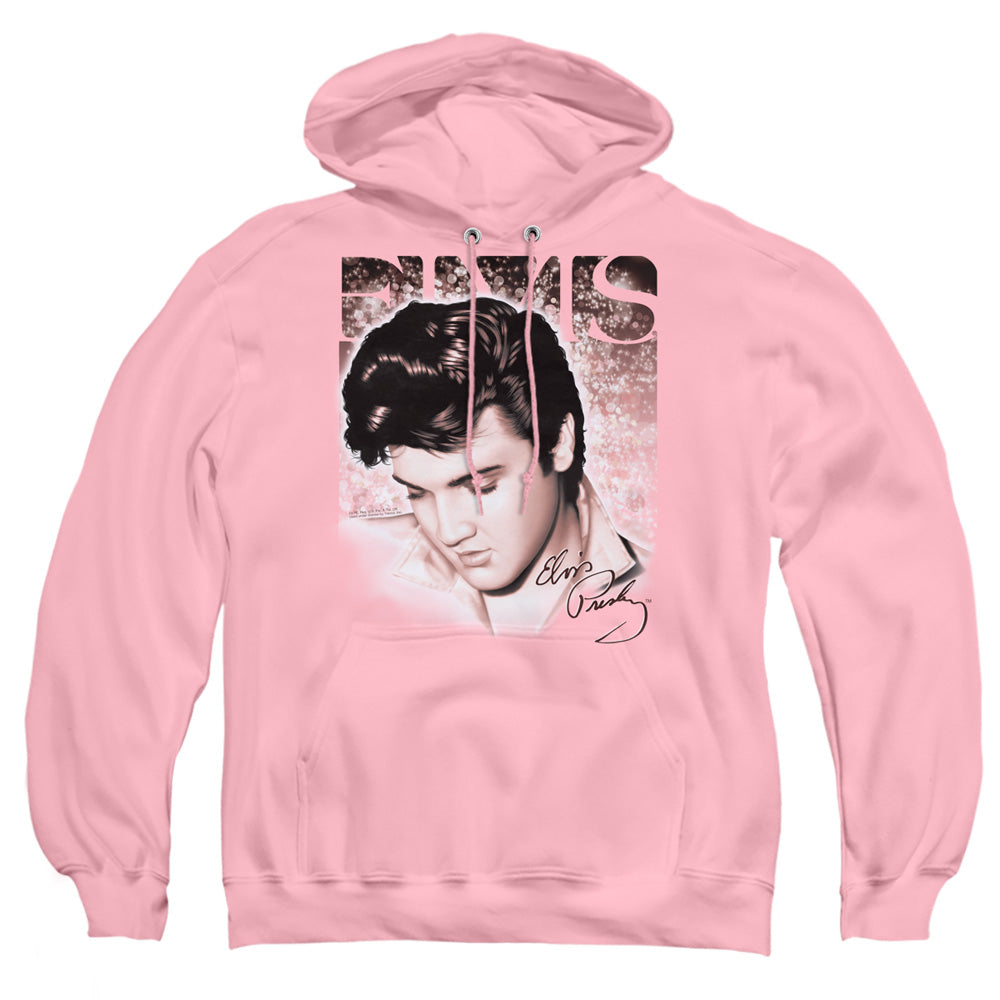 Elvis Presley Star Light Mens Hoodie Pink