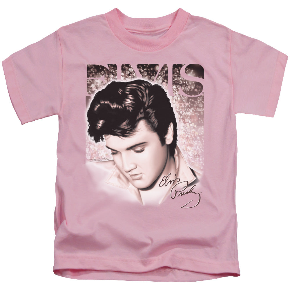 Elvis Presley Star Light Juvenile Kids Youth T Shirt Pink 