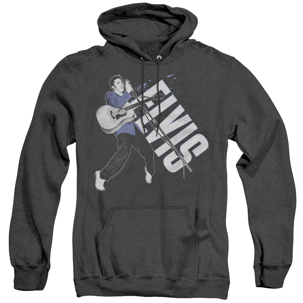 Elvis Presley on His Toes Heather Mens Hoodie Black