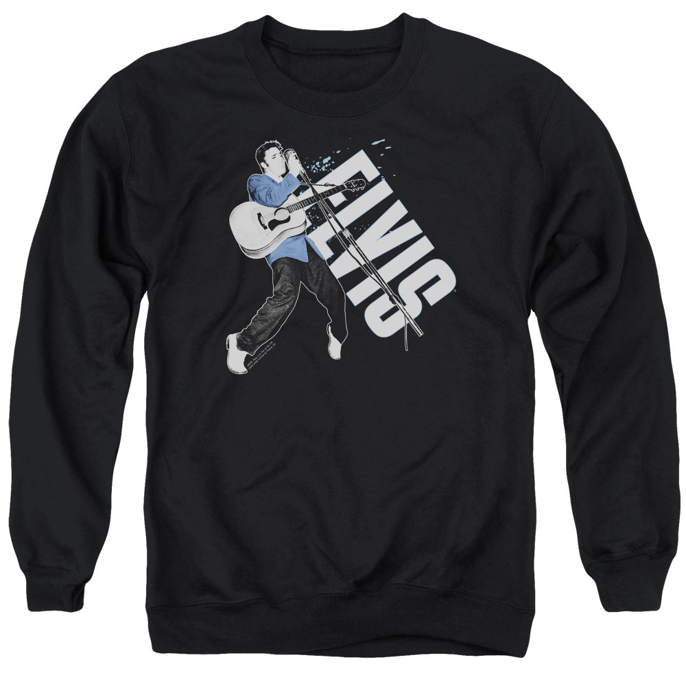 Elvis Presley on His Toes Mens Crewneck Sweatshirt Black