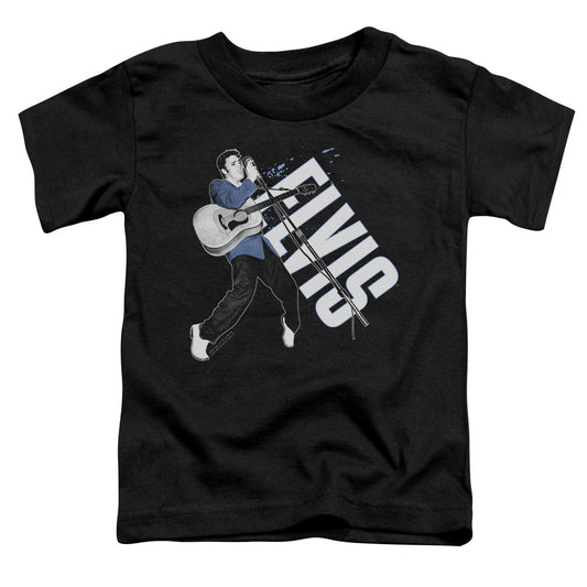 Elvis Presley on His Toes Toddler Kids Youth T Shirt Black