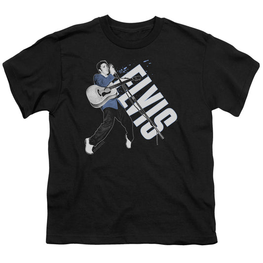 Elvis Presley on His Toes Kids Youth T Shirt Black