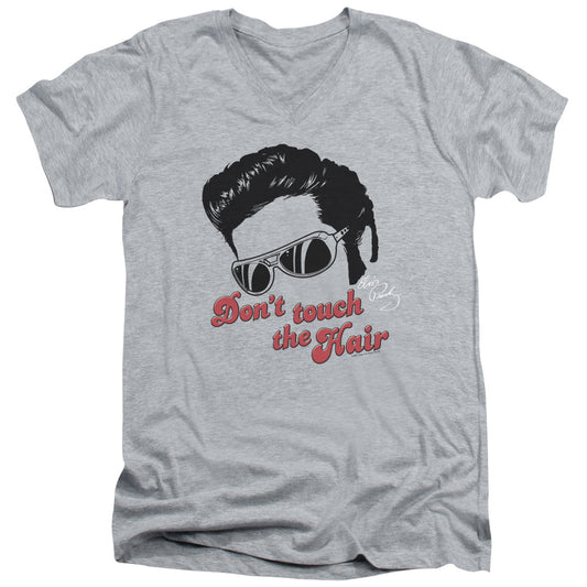 Elvis Presley Dont Touch the Hair 2 Mens Slim Fit V-Neck T Shirt Athletic Heather