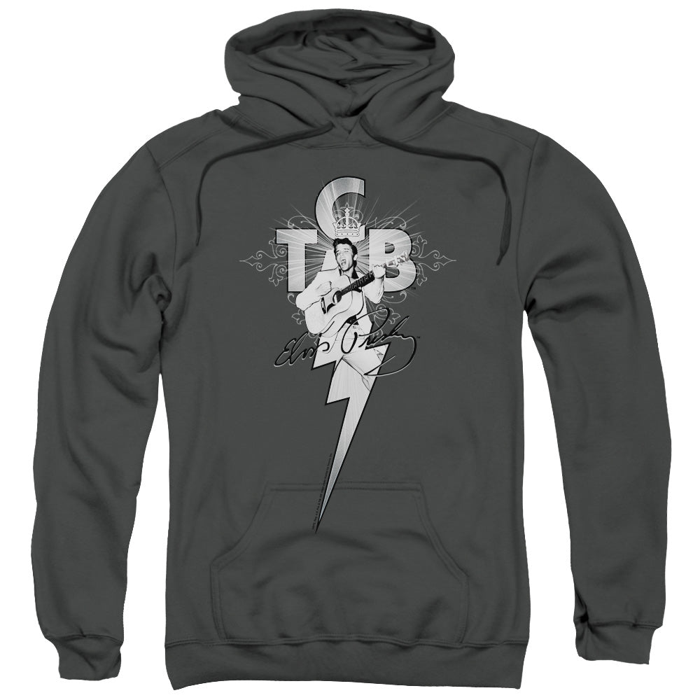 Elvis Presley Tcb Ornate Mens Hoodie Charcoal