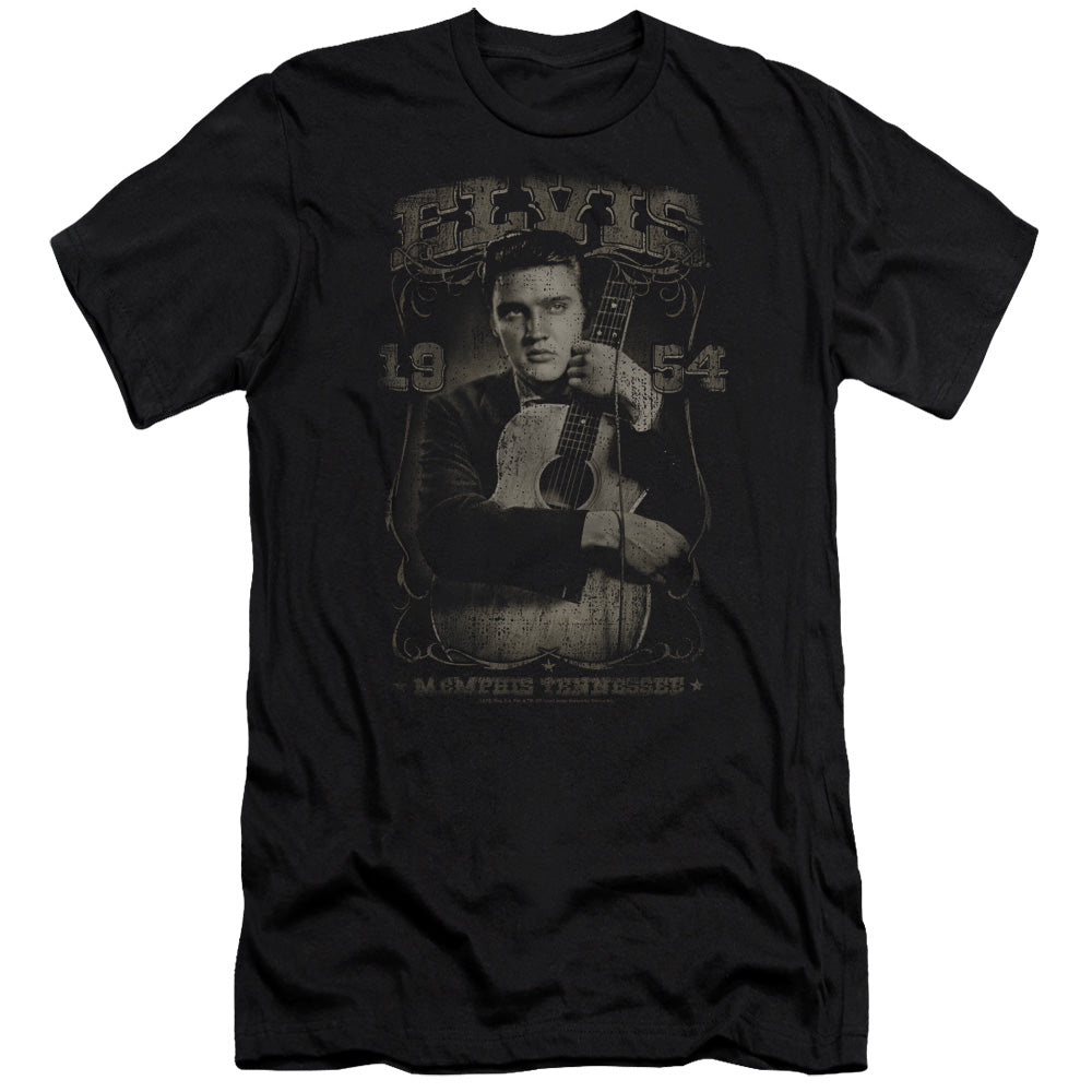 Elvis Presley 1954 Premium Bella Canvas Slim Fit Mens T Shirt Black