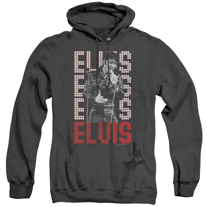 Elvis Presley 1968 Heather Mens Hoodie Black