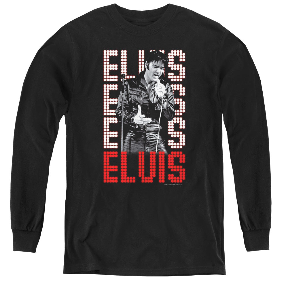 Elvis Presley 1968 Long Sleeve Kids Youth T Shirt Black