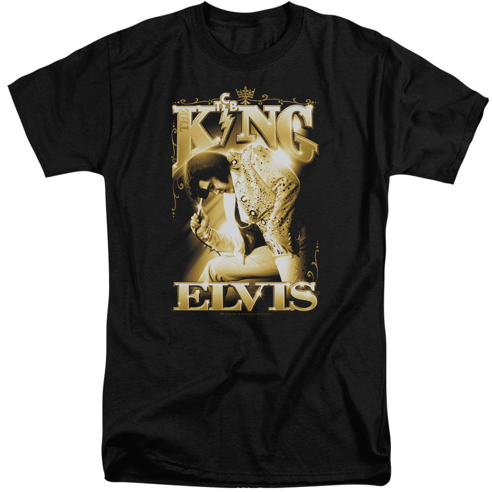 Elvis Presley the King Mens Tall T Shirt Black
