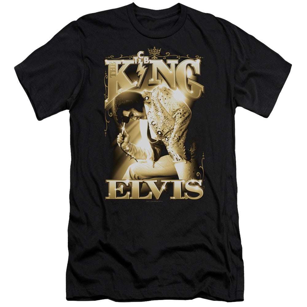 Elvis Presley the King Premium Bella Canvas Slim Fit Mens T Shirt Black