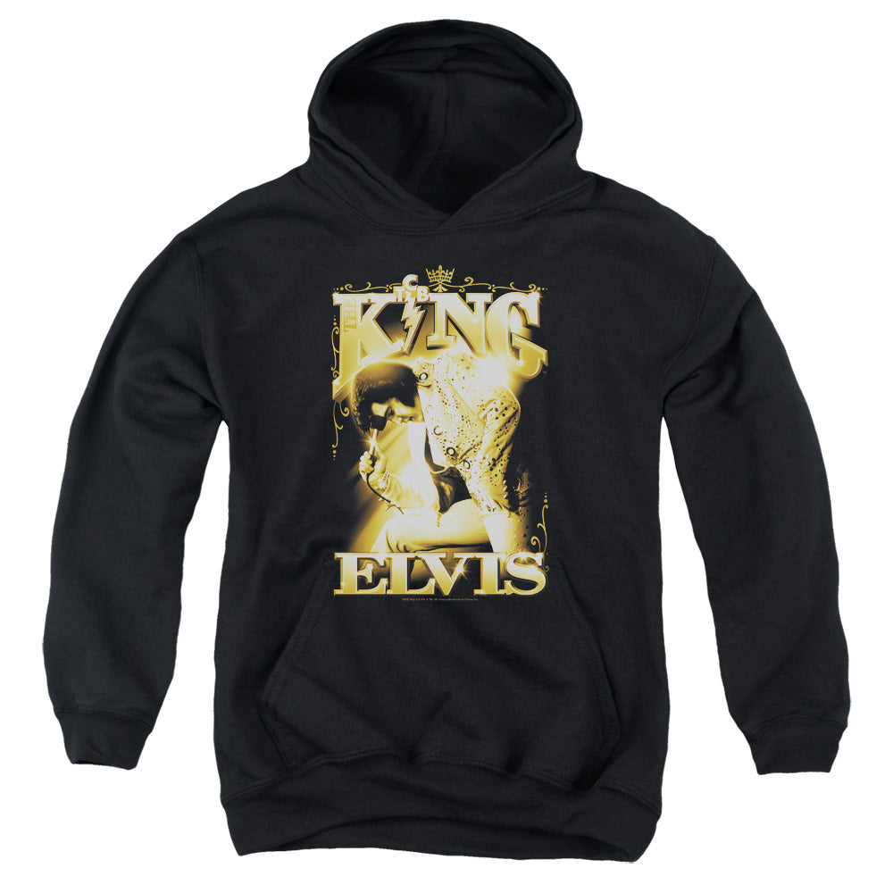Elvis Presley the King Kids Youth Hoodie Black
