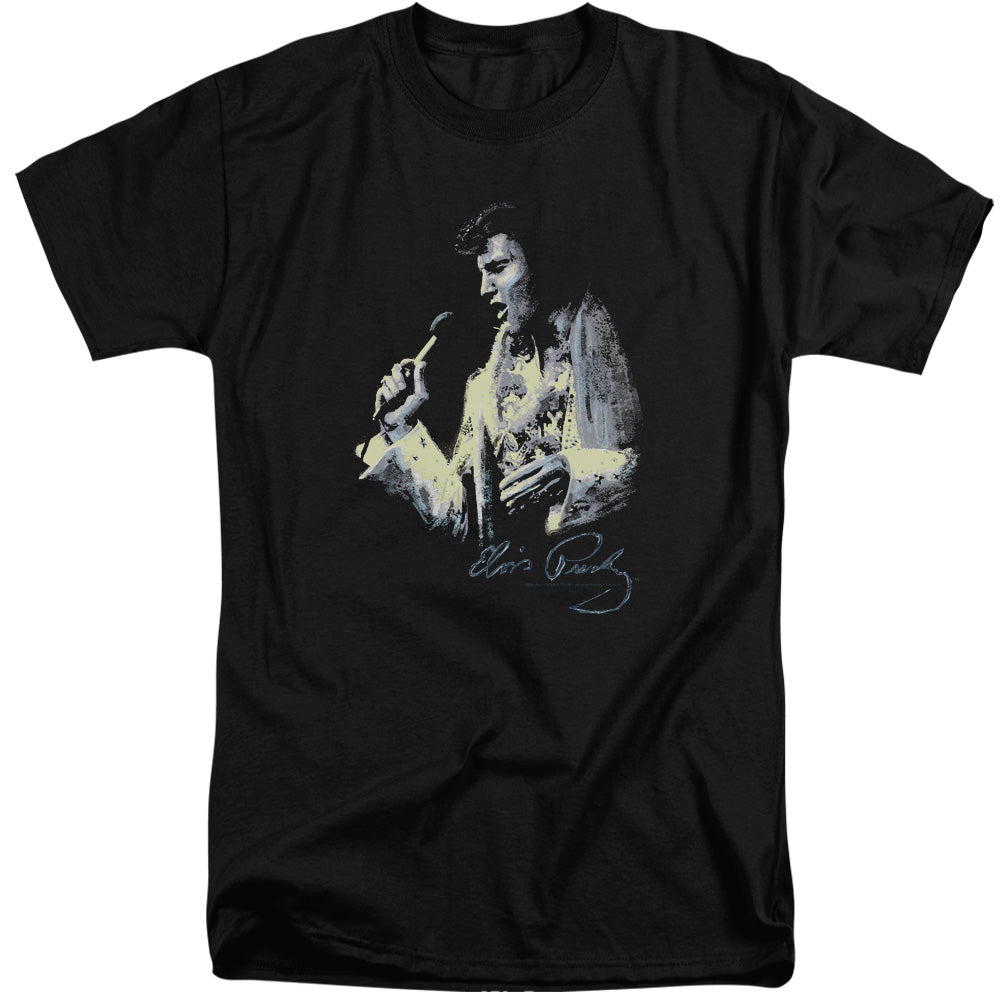 Elvis Presley Painted King Mens Tall T Shirt Black