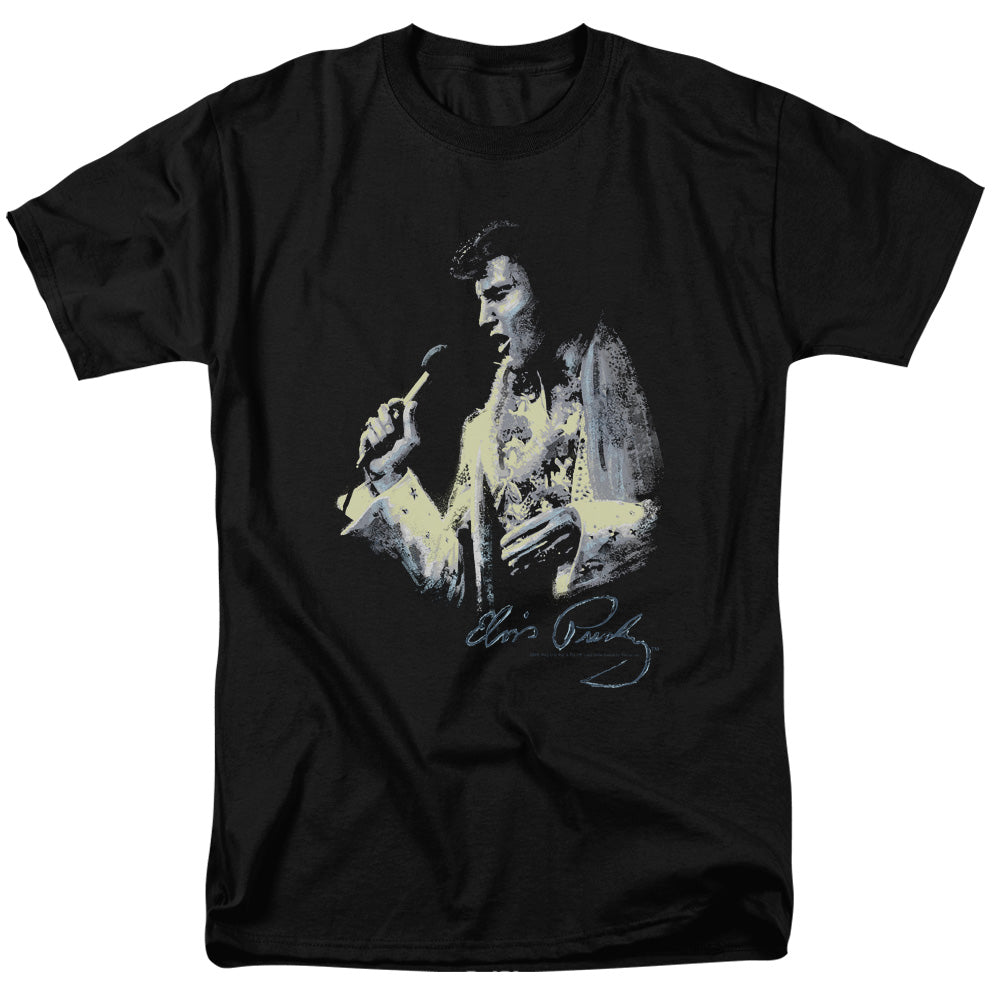 Elvis Presley Painted King Mens T Shirt Black