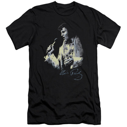 Elvis Presley Painted King Premium Bella Canvas Slim Fit Mens T Shirt Black