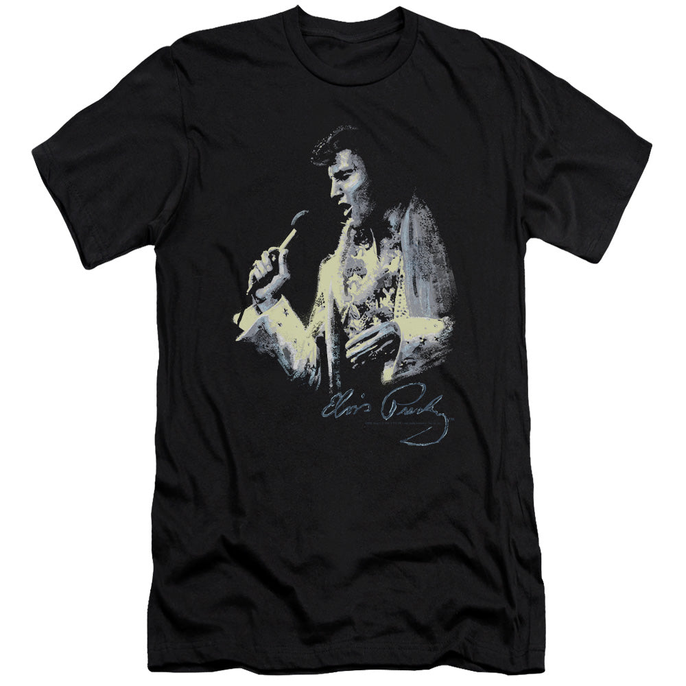 Elvis Presley Painted King Slim Fit Mens T Shirt Black