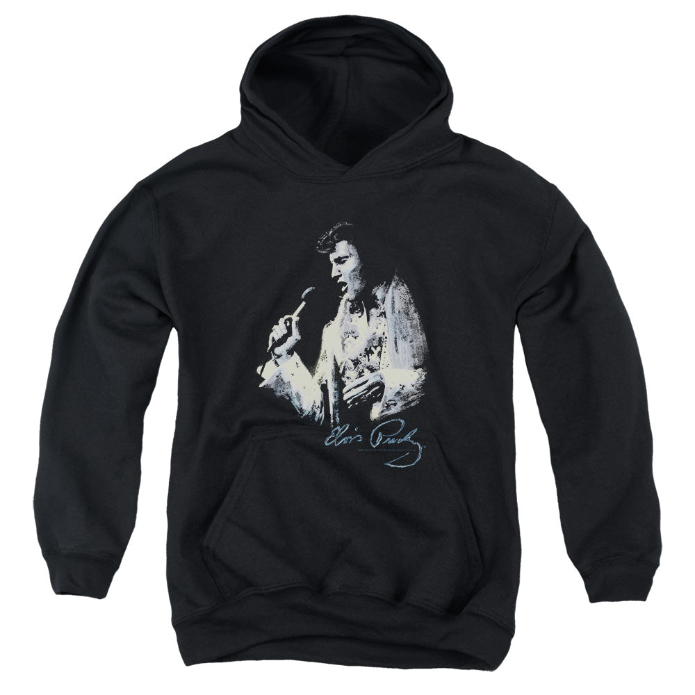 Elvis Presley Painted King Kids Youth Hoodie Black