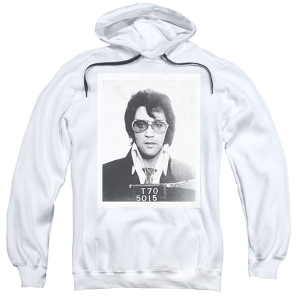 Elvis Presley Framed Mens Hoodie White